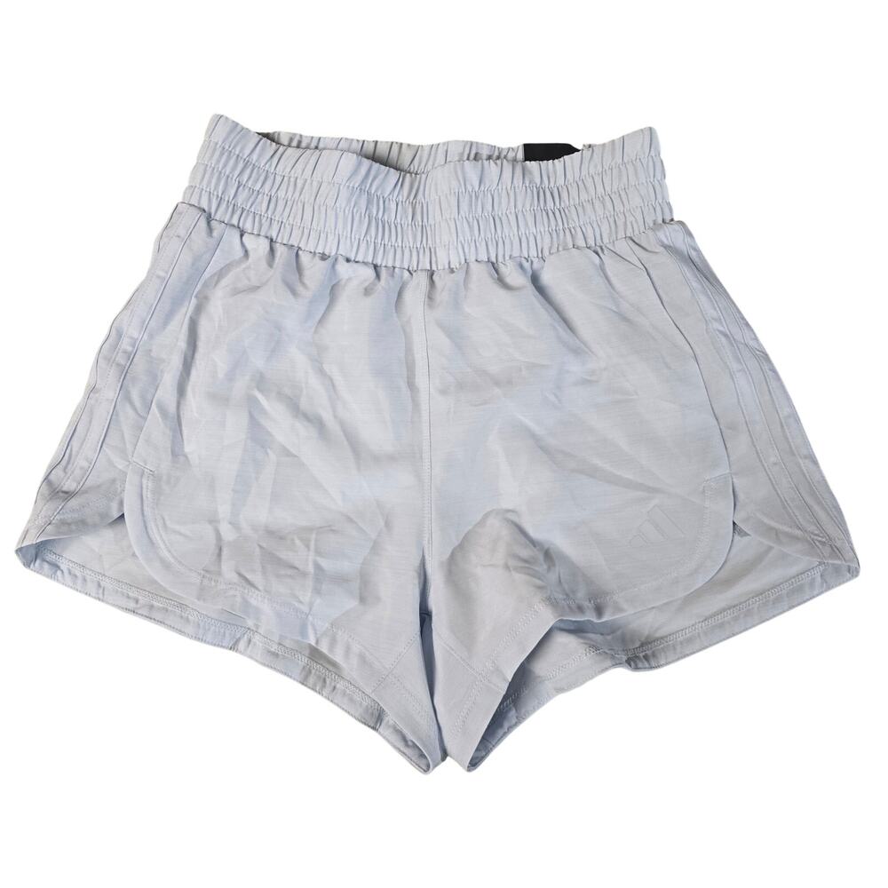 Adidas Pacer Shorts Womens XS High Rise 3" AeroReady Blue NWT